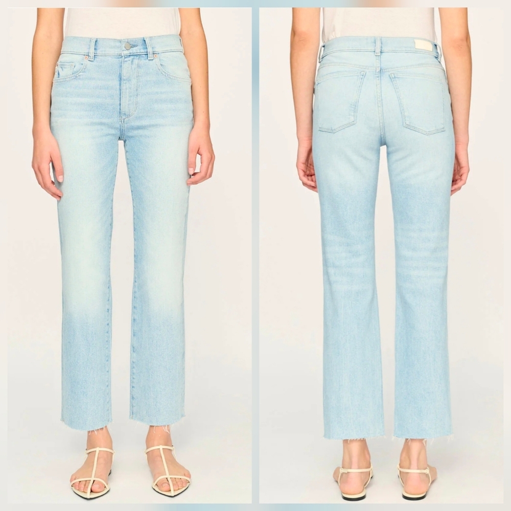 ❤️ NWOT! DL1961 PATTI HIGH RISE STRAIGHT ANKLE JEANS, RAW HEM, 12 (31)